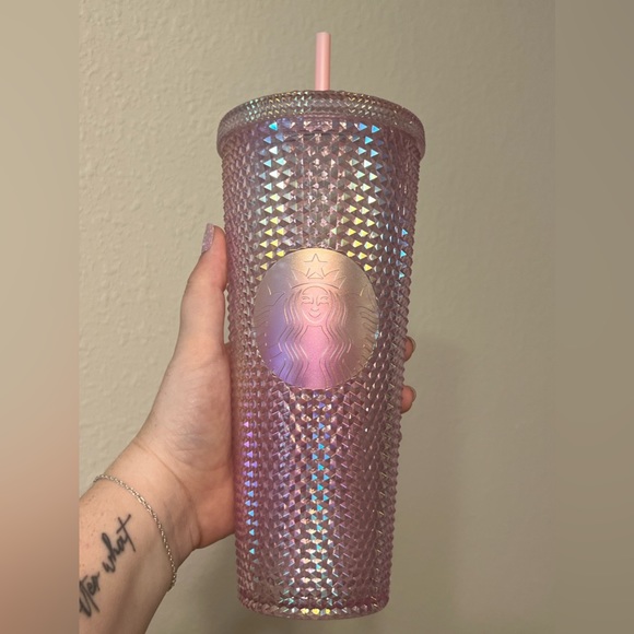 RARE Starbucks 2021 Indonesia Blink Pink 24oz Studded Tumbler - Picture 3 of 6